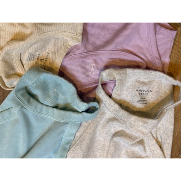 American Eagle Soft Ribbed Racerback Tank Top Pastel Collection M NWT‎ - Picture 3 of 3